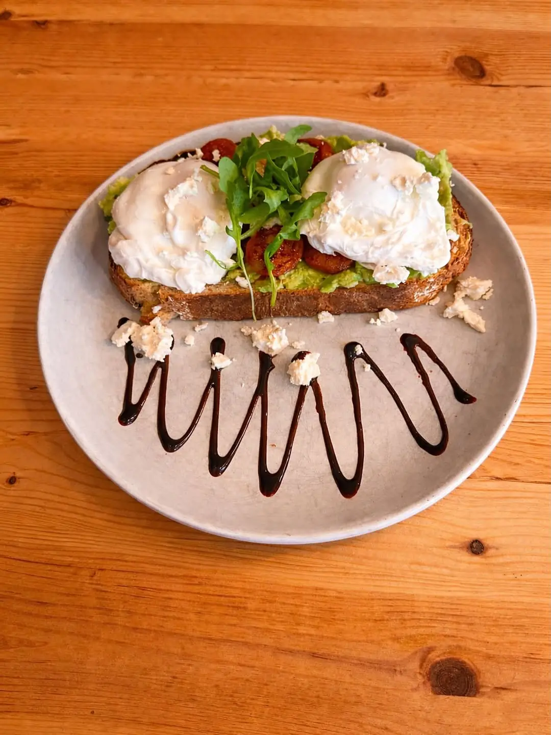 Poached eggs on sourdough