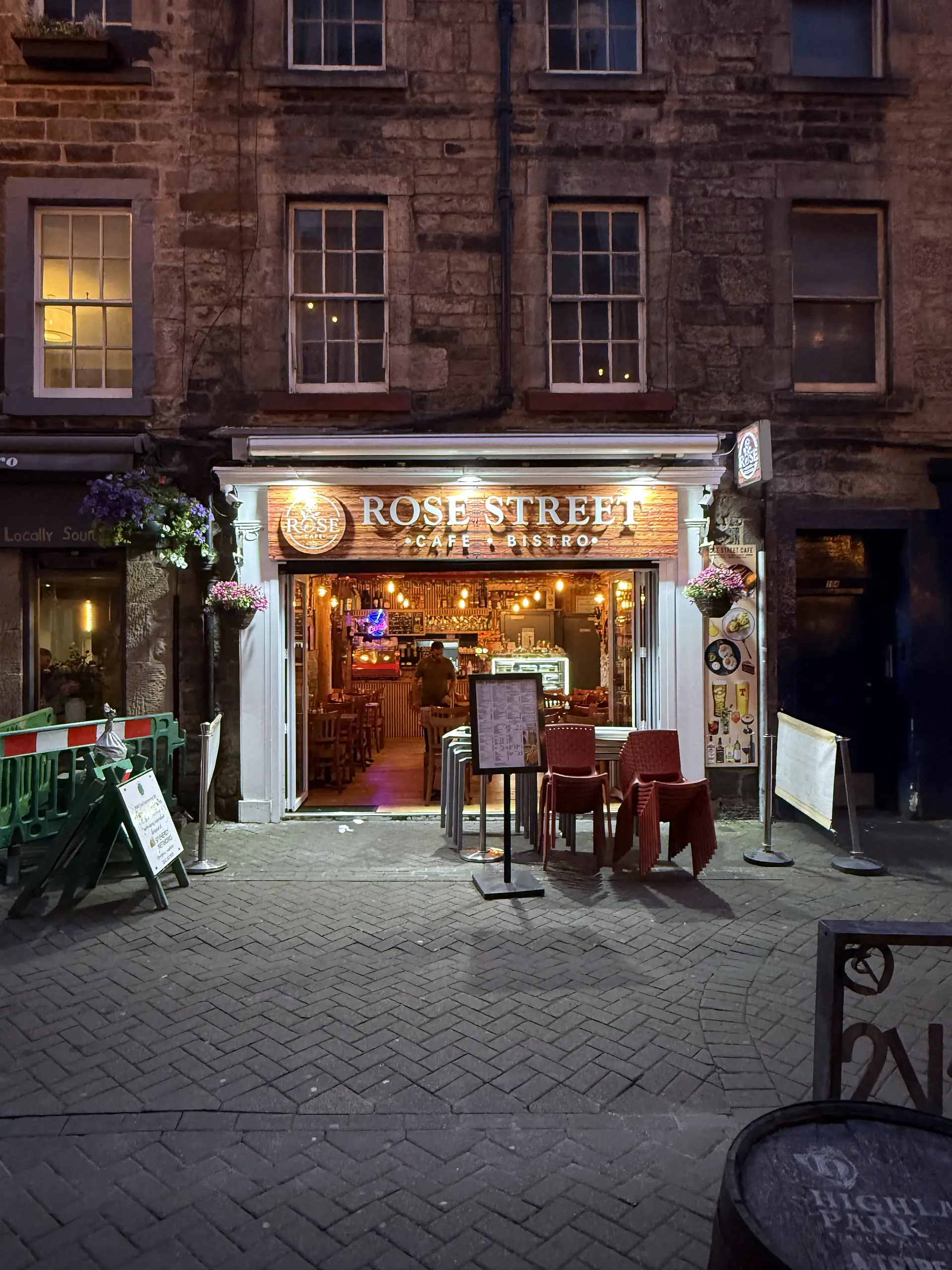 Rose Street after dark